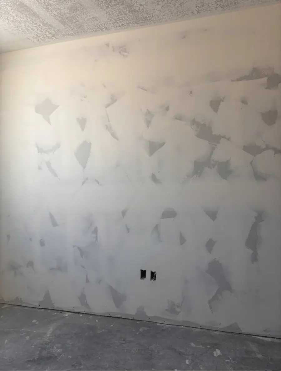 Drywall seams taped and mudded on an interior wall in Cache Valley, Utah